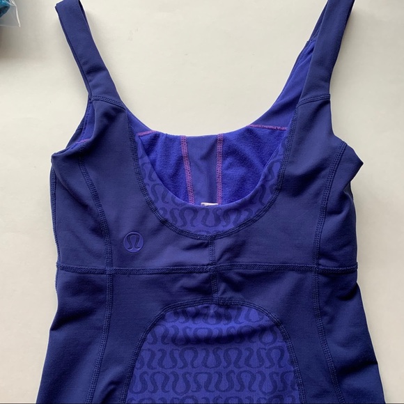 Sz. 0 Lululemon bluish purple tank top w mesh back - Picture 4 of 15